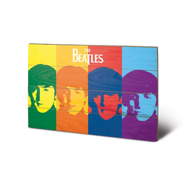 THE BEATLES - Printing on wood 40X59 - Pop Art