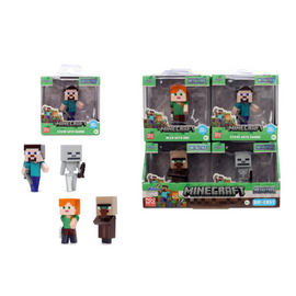 MINECRAFT - Display of 2,5" Figures - 4 Modèles - 12pc - Wave 4