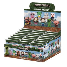 MINECRAFT MOVIE - Series 1 - 3D Foam Bag Clip (Display 24 Pcs)