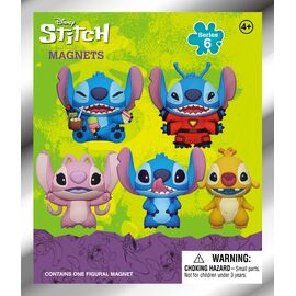 STITCH - Serie 6 - 3D Foam Magnets in blind bags (Display 12 Pcs)
