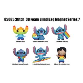 STITCH - Serie 7 - 3D Foam Magnets in blind bags (Display 12 Pcs)