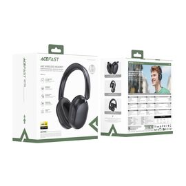 Acefast H12 Wireless On-Ear Bluetooth 5.4 Headphones with ANC - Black