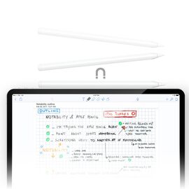 Acefast V1 Universal Capacitive Stylus with 2 Interchangeable Tips - White