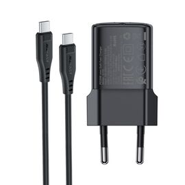 Acefast A118 30W GaN USB-C Wall Charger with 1.2m USB-C to Lightning Cable - Black
