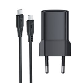 Acefast A118 30W GaN USB-C Wall Charger with 1.2m USB-C to Lightning Cable - Black