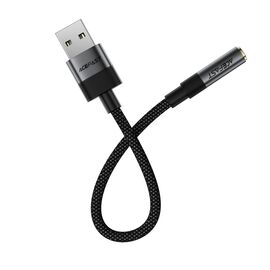Acefast J13 USB-A to 3.5mm mini jack adapter - black