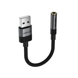 Acefast J13 USB-A to 3.5mm mini jack adapter - black