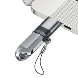 Acefast J8 USB-C - USB-A Adapter - Gray
