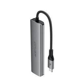 Acefast J18 USB Hub USB-C 6-in-1 HDMI 4K 60Hz PD90W Docking Station - Gray