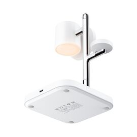 Acefast E39 Qi2.2 25W 4-in-1 Wireless Desk Charger for Phone, Watch, and Headphones with Night Light - White