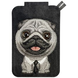 Portfel Magnetyczny Nimmy New Big-Eye Cute Pets 2.0 Dog ze stojakiem na telefon - czarny