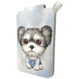 Portfel Magnetyczny Nimmy New Big-Eye Cute Pets 2.0 Dog ze stojakiem na telefon - szary