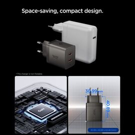 Ładowarka sieciowa Spigen Essential EE472EU-GAN 2-Porty 47 W - ciemnoszara