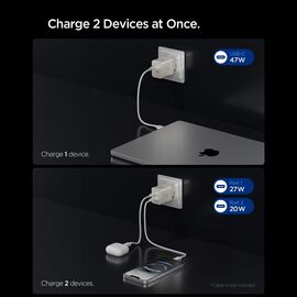 Ładowarka sieciowa Spigen Essential EE472EU-GAN 2-Porty 47 W - tytanowa