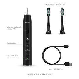 TrueLife SonicBrush Clean30 Black Adult Oscillating toothbrush