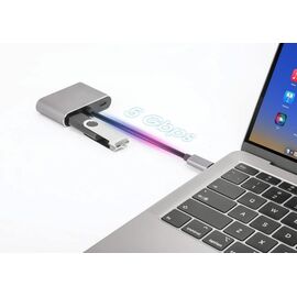 iBox IUHCHDVGA USB Type-C Hub 4-in-1 USB 3.0 + PD 100W + HDMI 4K 30Hz + VGA Full HD