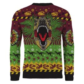 Jurassic Park Christmas Sweater Happy Rexmas Size L