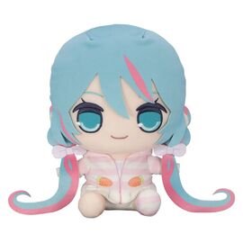 Hatsune Miku Kyurumaru Big Plush Figure Rabbit Ear Hood Pajama 28 cm