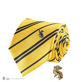 Harry Potter - Hufflepuff - Deluxe Tie with metal pin / Fan Shop and Merchandise