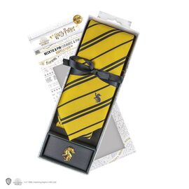 Harry Potter - Hufflepuff - Deluxe Tie with metal pin / Fan Shop and Merchandise