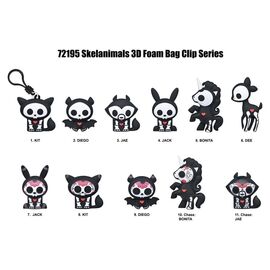 Skelanimals 3D PVC Bag Clips Series 1 Blind Bag Display (24)