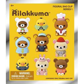 Rilakkuma 3D PVC Bag Clips Series 1 Blind Bag Display (24)