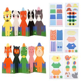 Kikkerland - Animal Dress-Up Stickers (KID63-F) / Toys