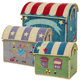 Rice - Large Set of 3 Toy Baskets - Circus Theme / Baby and Children