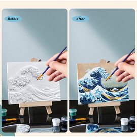 Resin DIY 3D Painting -Great wave of Kanagawa - 13.5x10cm