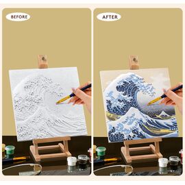 Resin DIY 3D Painting - Great wave Kanagawa - 34x34cm