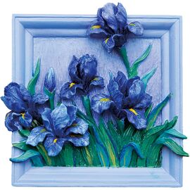 MAGNET DIY - Lilac Irises - Resin DIY 3D Painting Magnet