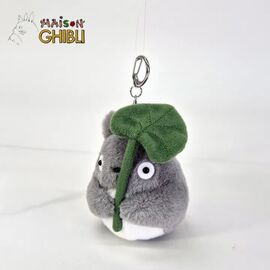 MY NEIGHBOR TOTORO - Grey Totoro leaf - Plush Keychain Nakayoshi