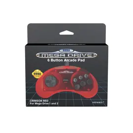Retro-Bit - SEGA MD Controller Crimson Red / Sega Mega Drive