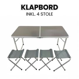 Scandinavian Collection - Card table set - 120 × 60 × 55/62/70 cm / Sport and Outdoor