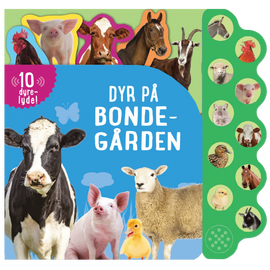 Stor papbog m/10 lyde: Dyr på bondegården / Toys