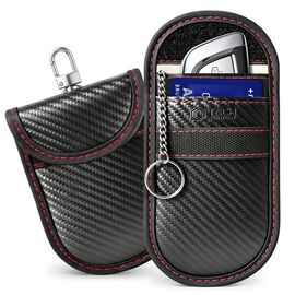 Etui antykradzieżowe Tech-Protect KLR100 RFID - czarno-czerwone