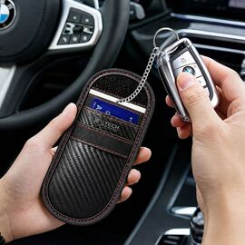 Etui antykradzieżowe Tech-Protect KLR100 RFID - czarno-czerwone