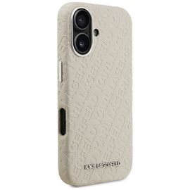 Karl Lagerfeld FW Stamped Karl MagSafe iPhone 16 Case - Beige
