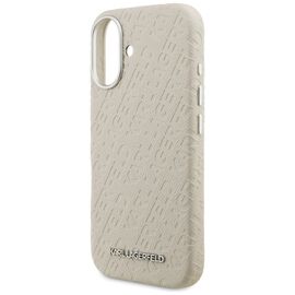 Karl Lagerfeld FW Stamped Karl MagSafe iPhone 16 Case - Beige
