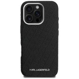 Karl Lagerfeld FW Stamped Karl MagSafe Case for iPhone 16 Pro - Black