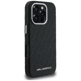 Karl Lagerfeld FW Stamped Karl MagSafe Case for iPhone 16 Pro - Black