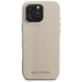 Karl Lagerfeld FW Stamped Karl MagSafe Case for iPhone 16 Pro Max - Beige