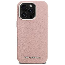 Karl Lagerfeld FW Stamped Karl MagSafe Case for iPhone 16 Pro Max - Pink