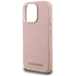 Karl Lagerfeld FW Stamped Karl MagSafe Case for iPhone 16 Pro - Pink