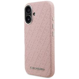 Karl Lagerfeld FW Stamped Karl MagSafe iPhone 16 Case - Pink