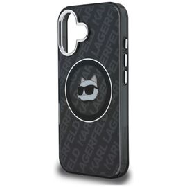 Karl Lagerfeld IML Choupette Head Logo MagSafe Case for iPhone 16 - Black