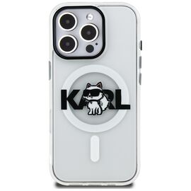 Karl Lagerfeld IML Choupette Sketch Logo MagSafe Case for iPhone 16 Pro Max - Clear