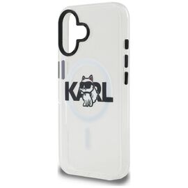 Karl Lagerfeld IML Choupette Sketch Logo MagSafe iPhone 16 Case - Clear