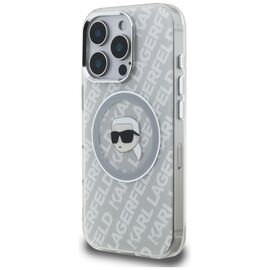 Karl Lagerfeld IML Karl Head Logo MagSafe Case for iPhone 16 Pro Max - Gray