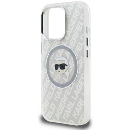 Karl Lagerfeld IML Karl Head Logo MagSafe Case for iPhone 16 Pro Max - Gray